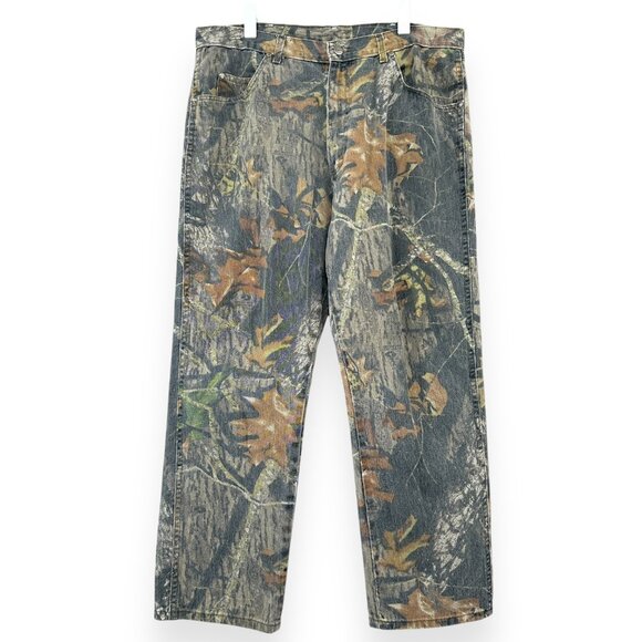 Wrangler Other - [sold] Wrangler Pro Gear Natural Camouflage Camo Print Straight Leg Jeans sz 38